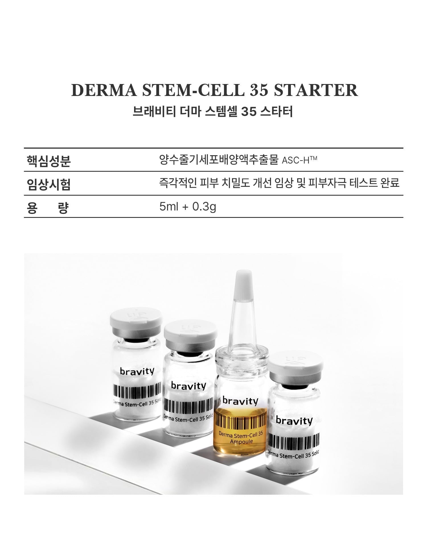 韓國 BRAVITY-Derma 幹細胞 35 啟動劑｜醫美級抗老安瓶套裝（冷凍乾燥 + 激活精華）