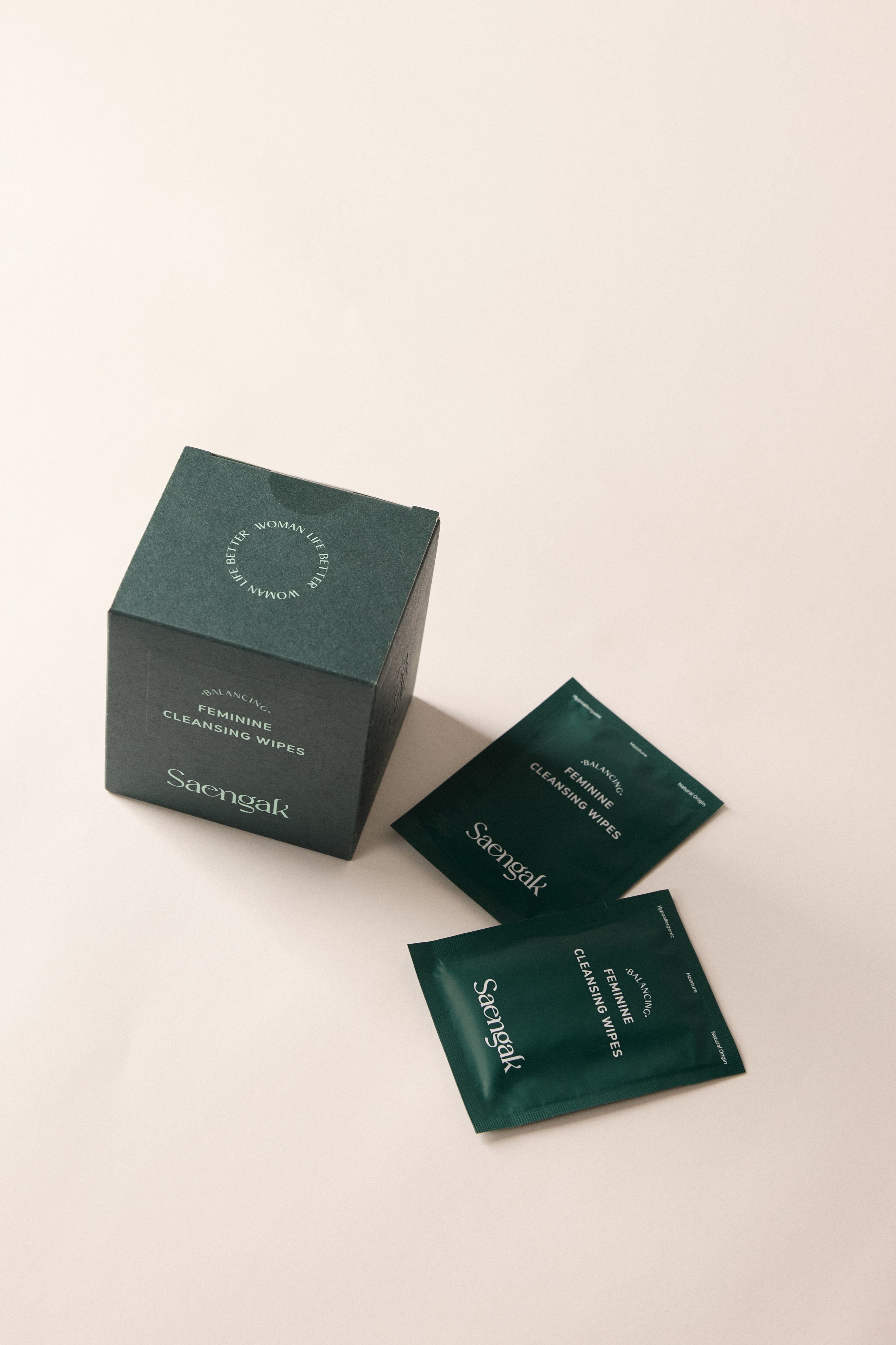 韓國Saengak益生菌私密養膚濕巾 15片/盒 私密護理 pH平衡 淨化異味 便攜隨身包 溫和清潔