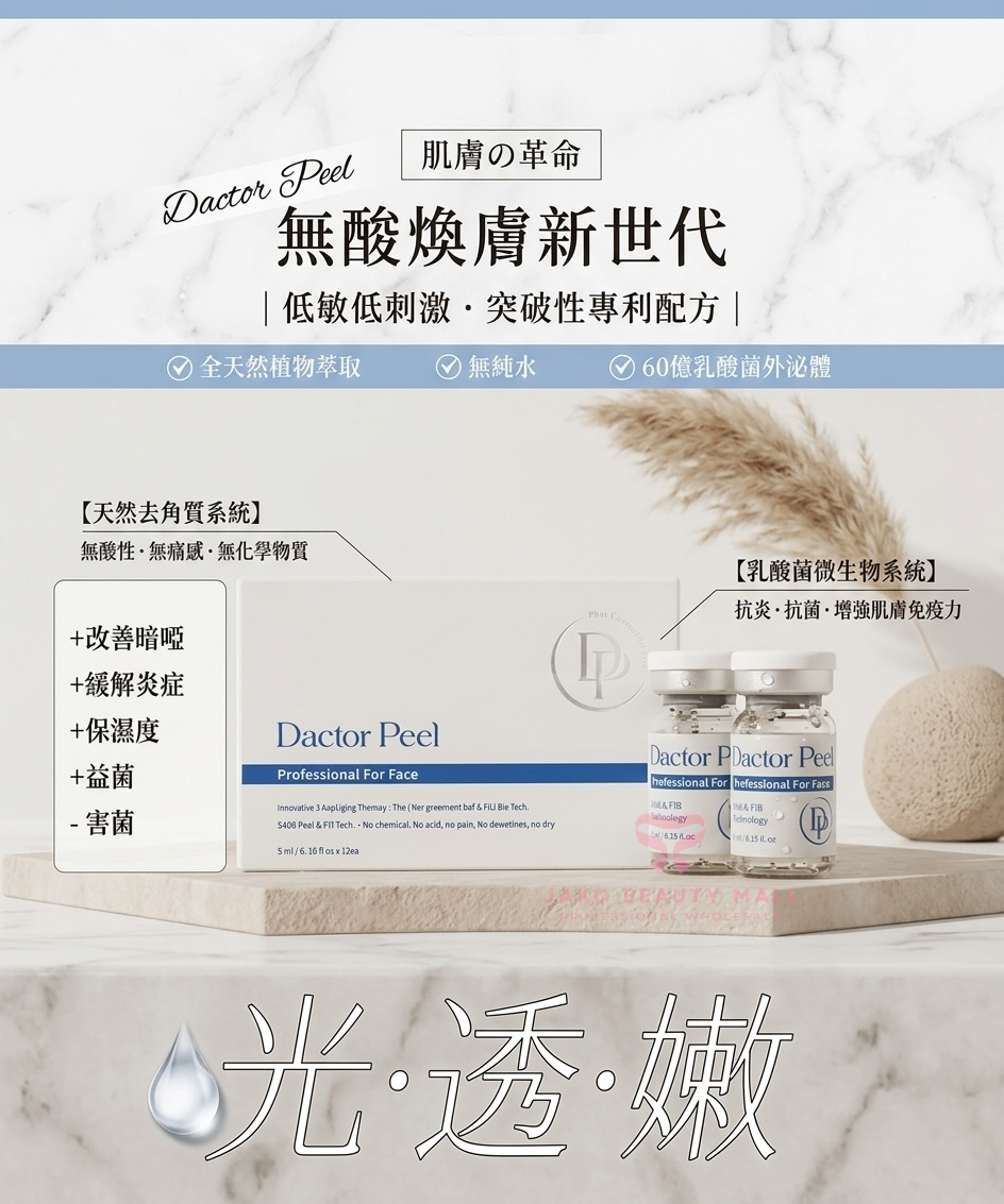 韓國Dactor Peel 無酸煥膚活肌療程 正品保證 乳酸菌外泌體角質護理｜美容院專用