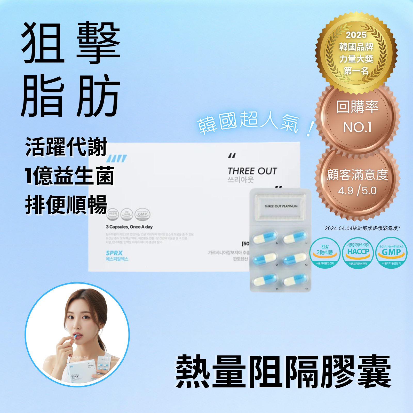 【獨家】韓國SPRX 阻隔熱量膠囊 500mg x 90粒