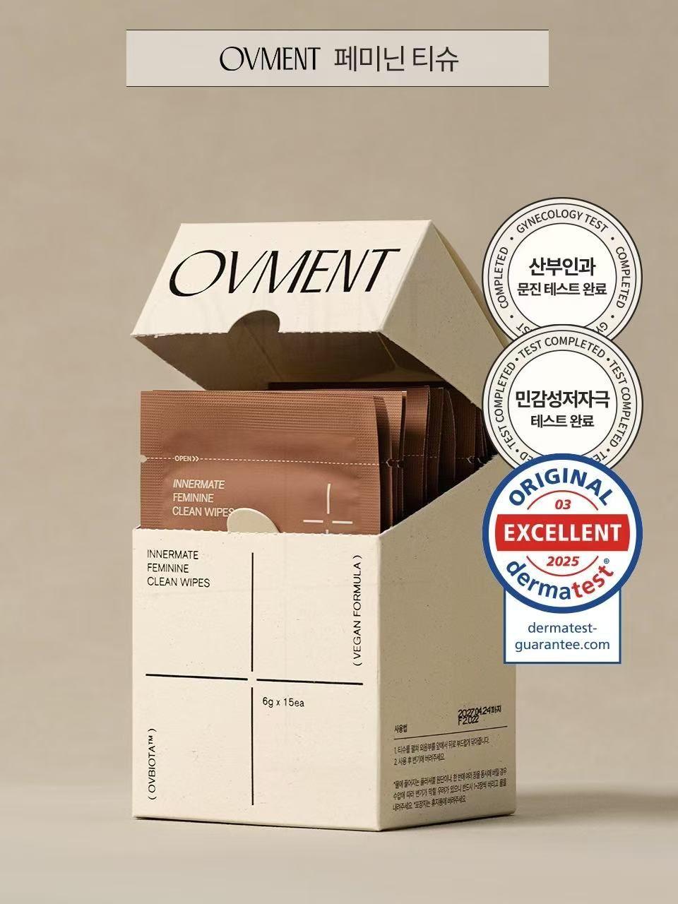 韓國OVMENT 後生元女性抑菌清潔濕巾｜韓國製造｜日常私密護理必備