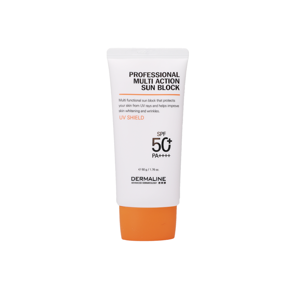 韓國 DERMALINE多效防曬霜SPF50+ 
PROFESSIONAL MULTI ACTION SUN BLOCK 50g