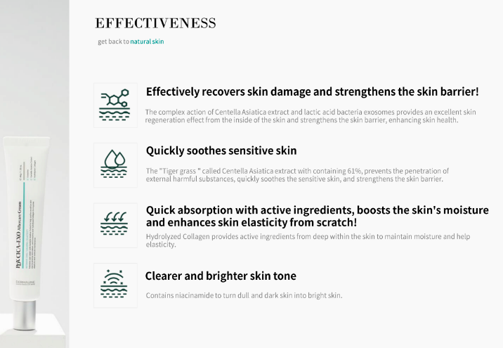 韓國dermaline PDX CICA-EXO 術後護理面霜
AFTERCARE CREAM 40g