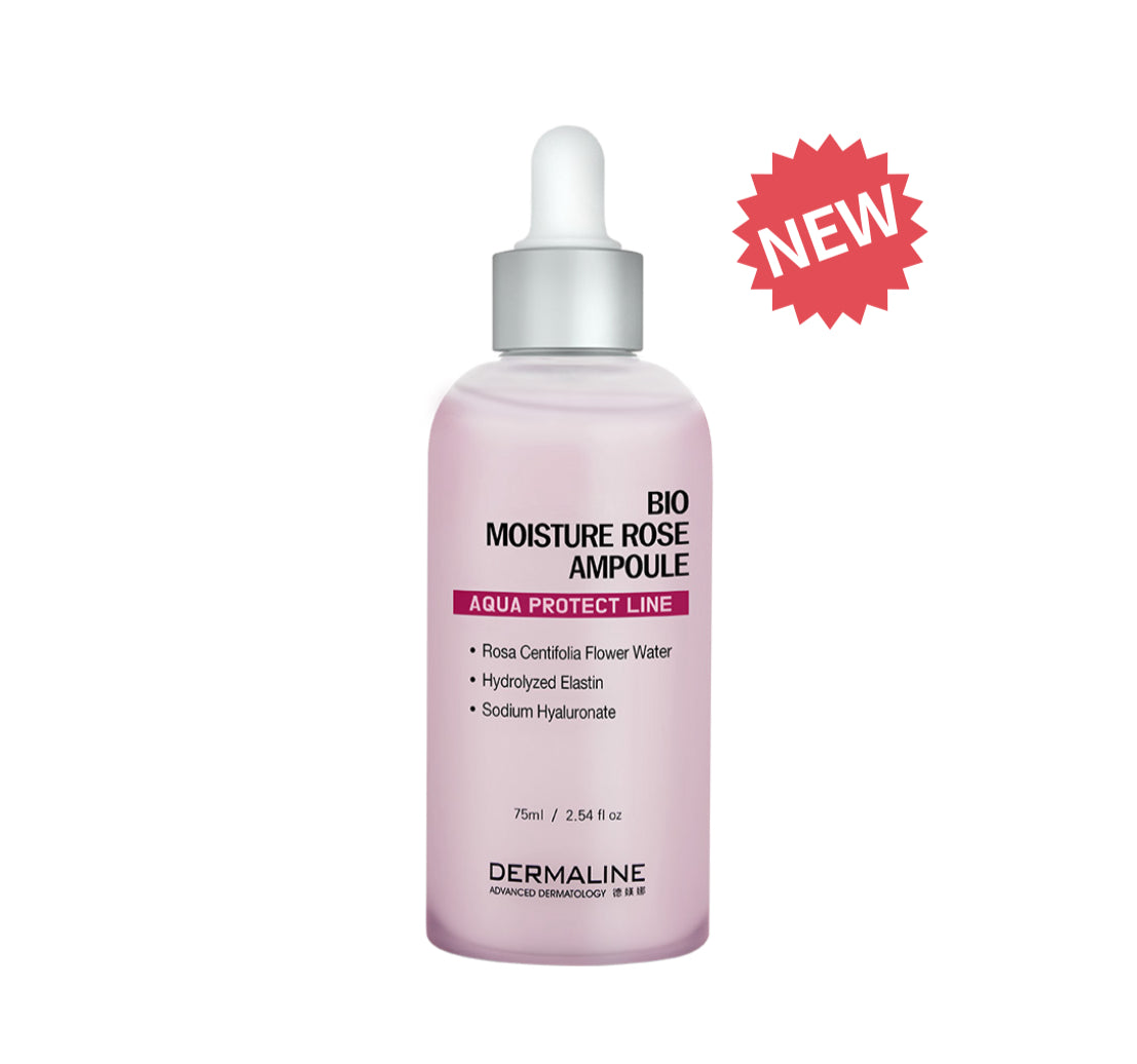 韓國dermaline 玫瑰抗氧修護精華BIO MOISTURE ROSE AMPOULE 75ml