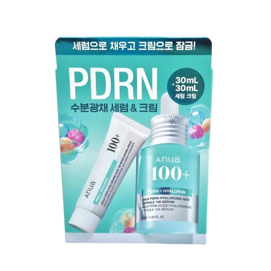 韓國Anua PDRN＋透明質酸膠囊100精華30ml+面霜30ml