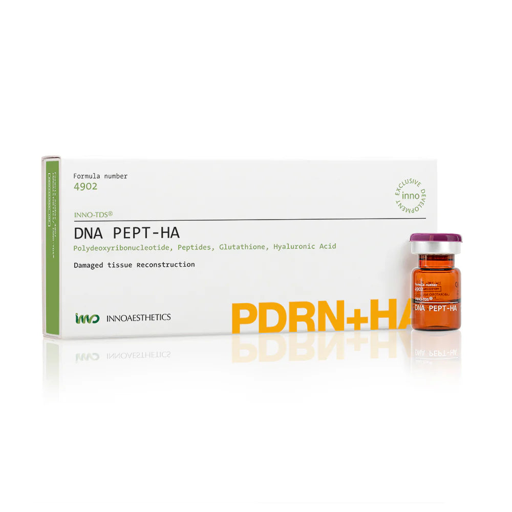 西班牙英諾 INNOAESTHETICS INNO-TDS DNA Pept-HA｜PDRN胜肽透明質酸真皮重建精華 4支×2.5ml｜面頸抗衰修復