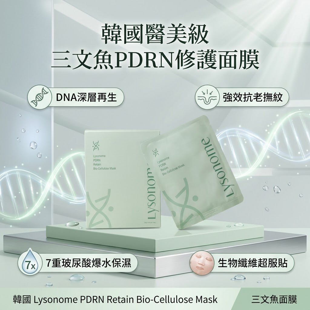 Korean Lysonome PDRN Retain Bio-Cellulose Salmon Masks (Box/25g*5ea)
