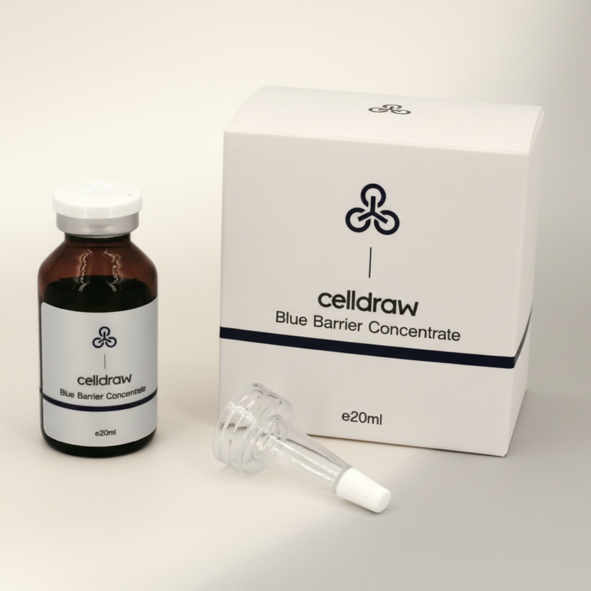 【買2送1】韓國Celldraw Blue Barrier Concentrate 淡黑袪紅安瓶 20ml｜黑眼圈救星｜酒糟鼻修護｜血管舒緩