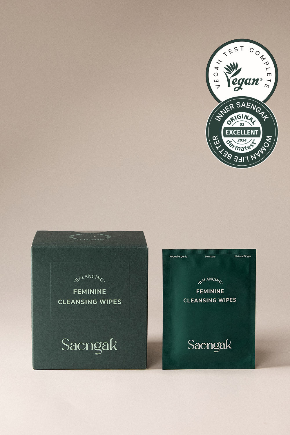 韓國Saengak益生菌私密養膚濕巾 15片/盒 私密護理 pH平衡 淨化異味 便攜隨身包 溫和清潔