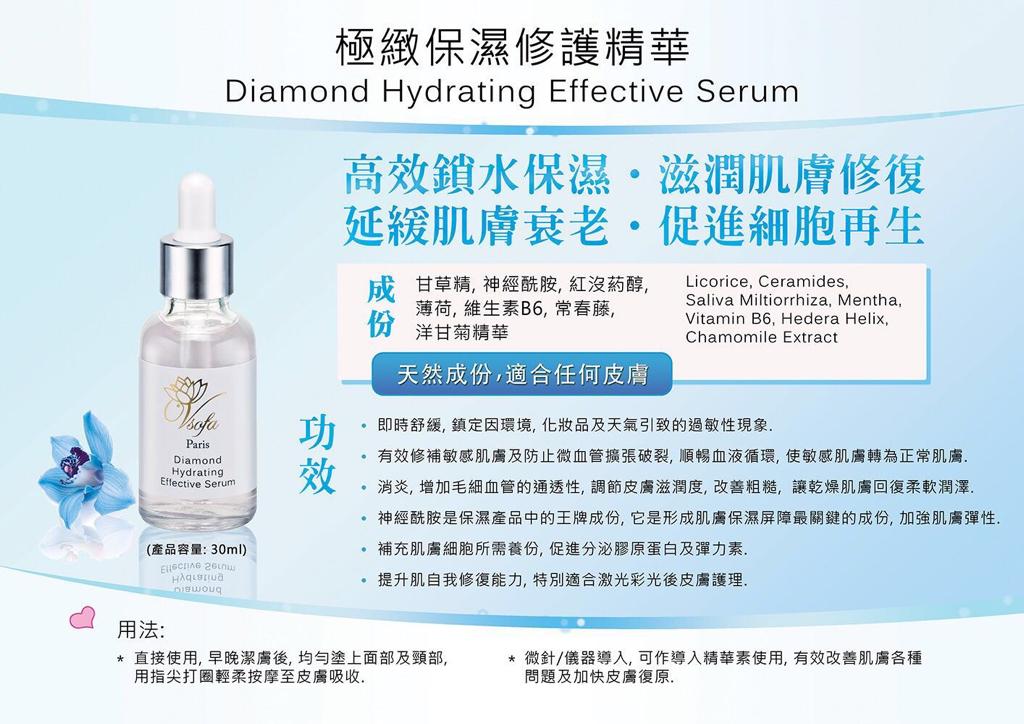 法國Vsofa Diamond Moisturizing Serum鑽石保濕美肌精華30ML