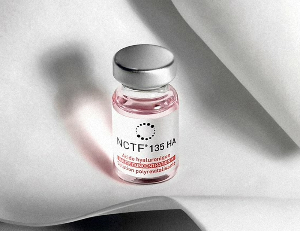 jakobeautypro.com Fillmed NCTF 135 HA 青春動能素，粉紅色精華液裝於透明玻璃瓶中，專業醫美護膚產品